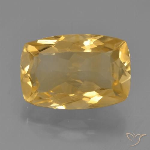 4.58ct Natural Dourado Médio-escuro Citrino, Almofada, VS