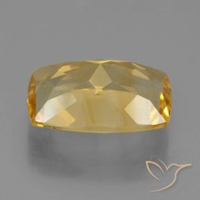 Citrino Dourado Médio-escuro Natural 4.58ct, Almofada, VS