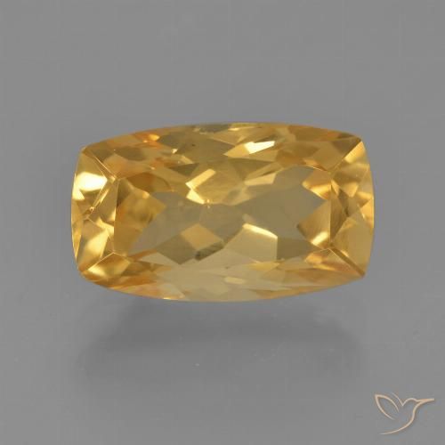 3.32ct Natural Laranja Dourado Profundo Citrino, Almofada, VVS-VS