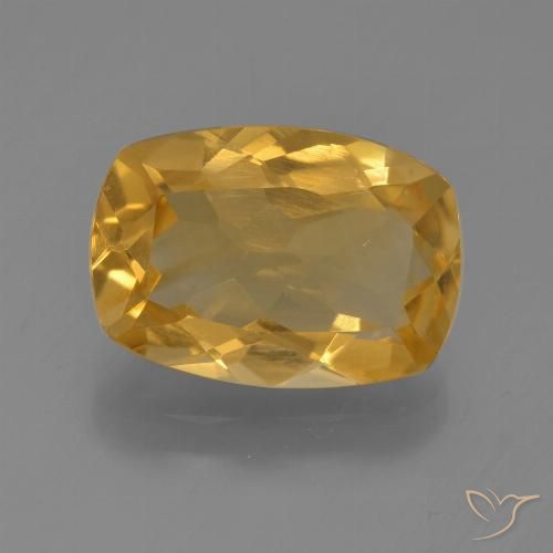3.21ct Natural Laranja Médio Citrino, Almofada, VVS-VS