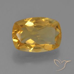 Citrino Laranja Médio Natural 3.21ct, Almofada, VVS-VS
