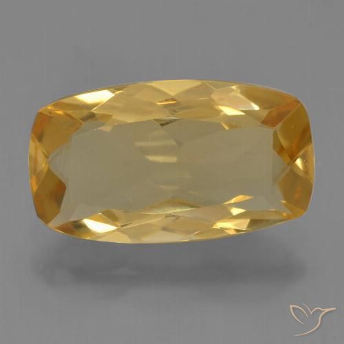 3.27ct Natural Dourado Médio-escuro Citrino, Almofada, VVS-VS