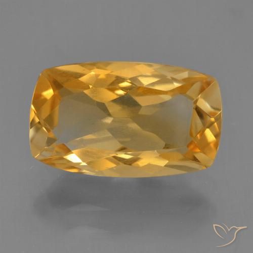 3.22ct Natural Laranja Profundo-Ouro Citrino, Almofada, VS