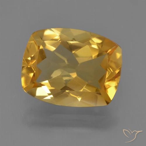 2.95ct Natural Laranja Dourado Profundo Citrino, Almofada, VVS-VS