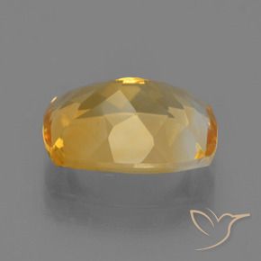 Citrino Laranja Dourado Profundo Natural 2.95ct, Almofada, VVS-VS