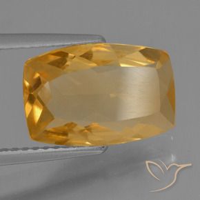 Citrino Laranja escuro-dourado Natural 3.07ct, Almofada, VVS-VS