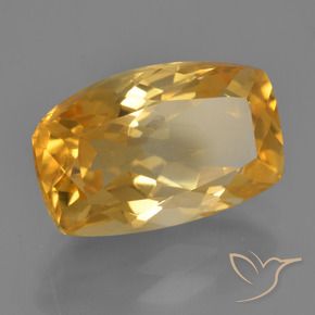 Citrino Dourado Médio-escuro Natural 4.43ct, Almofada, VVS-VS