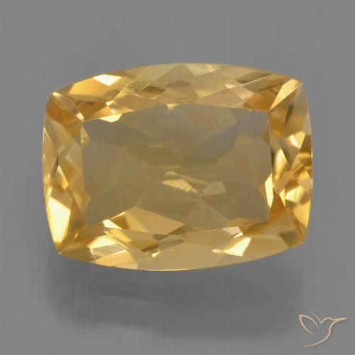 4.29ct Natural Laranja Dourado Profundo Citrino, Almofada, VVS-VS