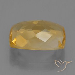 Citrino Laranja Dourado Profundo Natural 4.29ct, Almofada, VVS-VS
