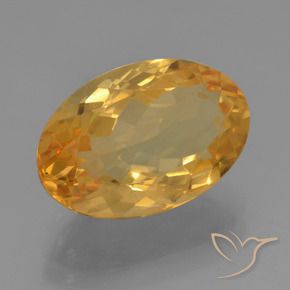 Citrino Dourado Médio-escuro Natural 4.65ct, oval, VVS-VS