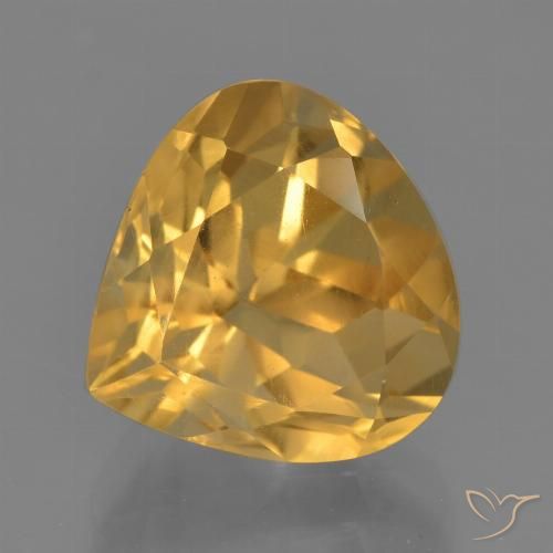 4.54ct Natural Laranja-dourado médio-claro Citrino, Formato de pêra, VS