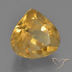 Citrino Laranja-dourado médio-claro Natural 4.54ct, Formato de pêra, VS