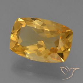 Citrino Dourado Médio-escuro Natural 3.66ct, Almofada, VVS-VS