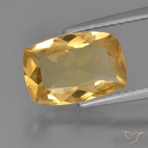 2.45ct Natural Dourado Médio-escuro Citrino, Almofada, VS