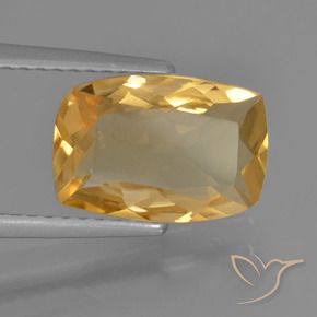 Citrino Dourado Médio-escuro Natural 2.45ct, Almofada, VS