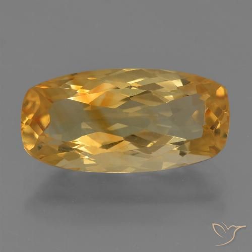 3.99ct Natural Dourado Médio-escuro Citrino, Almofada, VVS-VS