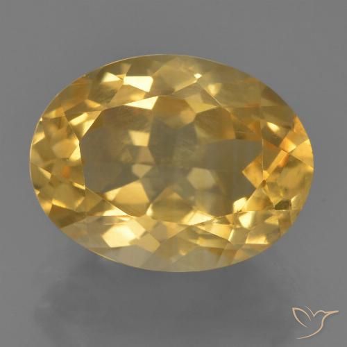 3.58ct Natural Dourado Médio-claro Citrino, oval, VVS-VS