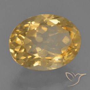 Citrino Dourado Médio-claro Natural 3.58ct, oval, VVS-VS