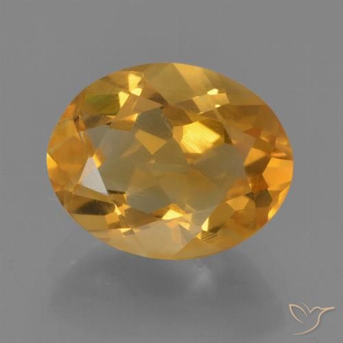 2.56ct Natural Laranja escuro-dourado Citrino, oval, VVS-VS