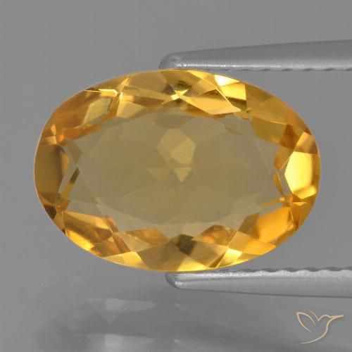 2.60ct Natural Laranja escuro-dourado Citrino, oval, VVS-VS