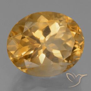 Citrino Laranja Médio Natural 6.17ct, oval, VVS-VS