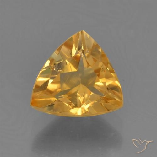 1.55ct Natural Laranja-dourado médio-claro Citrino, Trilhão, VS