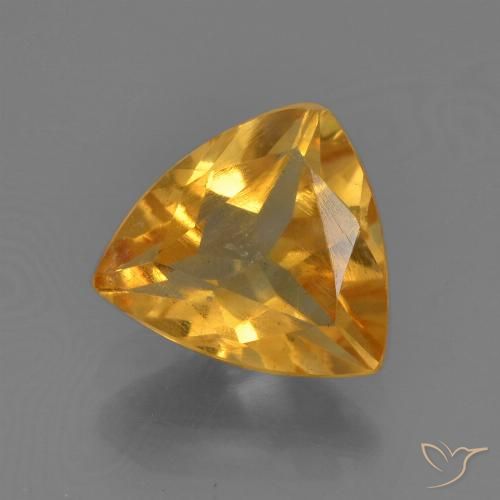 1.38ct Natural Laranja-Ouro Citrino, Trilhão, VS