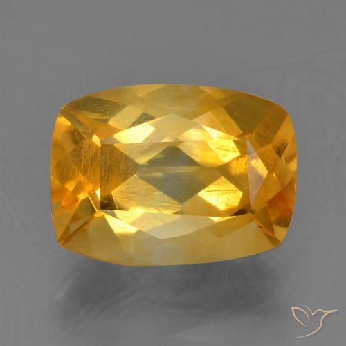 2.27ct Natural Laranja Profundo-Ouro Citrino, Almofada, VS