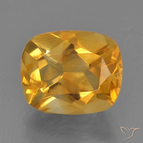 2.76ct Natural Laranja Profundo-Ouro Citrino, Almofada, VS