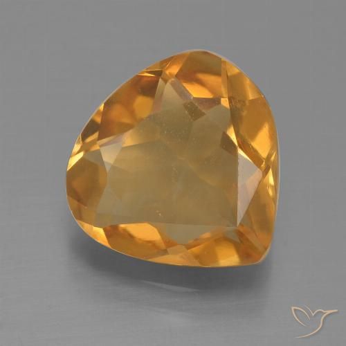 2.20ct Natural Laranja Profundo-Ouro Citrino, Formato de pêra, VS