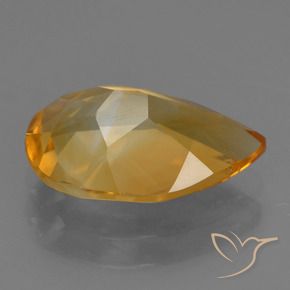 Citrino Laranja Profundo-Ouro Natural 2.31ct, Formato de pêra, VVS-VS