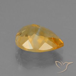 Citrino Laranja Dourado Profundo Natural 1.49ct, Formato de pêra, VS