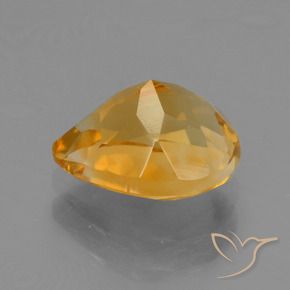 Citrino Laranja escuro-dourado Natural 1.84ct, Formato de pêra, VS