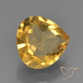 Citrino Dourado Escuro Natural 1.45ct, Formato de pêra, VS