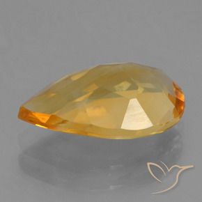Citrino Dourado Médio-escuro Natural 2.41ct, Formato de pêra, VVS-VS