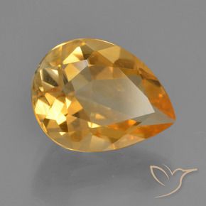 Citrino Laranja-Ouro Natural 2.32ct, Formato de pêra, VS