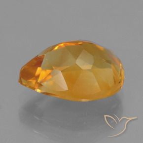 Citrino Laranja Profundo-Ouro Natural 2.63ct, Formato de pêra, VS