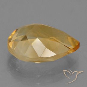 Citrino Dourado Médio-escuro Natural 4.72ct, Formato de pêra, VS