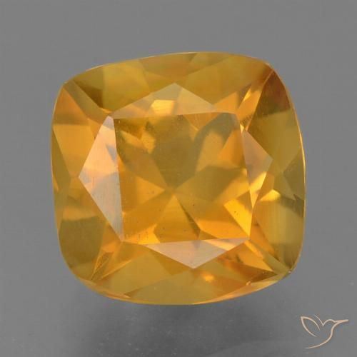 1.90ct Natural Laranja Profundo-Ouro Citrino, Almofada, VS