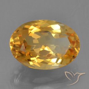 Citrino Laranja Profundo-Ouro Natural 2.90ct, oval, VS