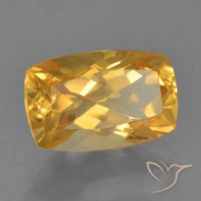 Citrino Dourado médio Natural 2.65ct, Almofada, VVS-VS