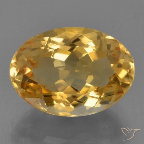 4.11ct Natural Laranja Dourado Profundo Citrino, oval, VS