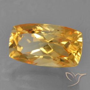 Citrino Laranja escuro-dourado Natural 4.24ct, Almofada, VVS-VS