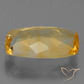 Citrino Laranja Dourado Profundo Natural 4.01ct, Almofada, VVS-VS