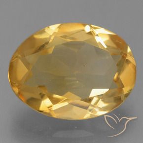 Citrino Laranja-dourado médio-claro Natural 2.63ct, oval, VVS-VS