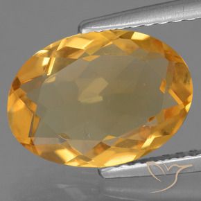 Citrino Laranja Profundo-Ouro Natural 2.49ct, oval, VVS-VS