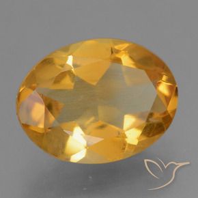 Citrino Laranja Profundo-Ouro Natural 2.08ct, oval, VS