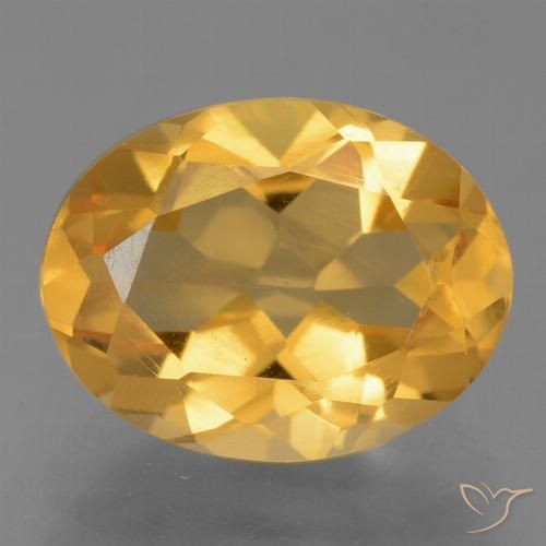 2.10ct Natural Laranja-dourado médio-claro Citrino, oval, VS