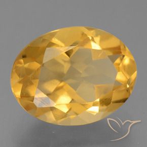 Citrino Laranja-dourado médio-claro Natural 2.10ct, oval, VS