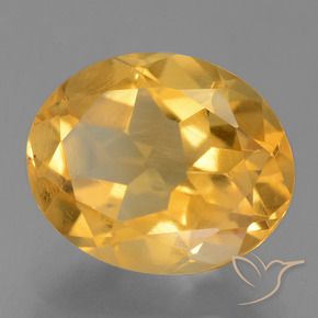 Citrino Laranja Profundo-Ouro Natural 2.78ct, oval, VS